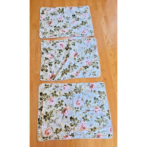 Ralph Lauren Yorkshire Rose Floral Sage Pillow Shams 3 Corded Edge VTG